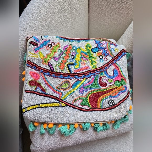 Antica Sartoria By Giacomo Cinque, Beaded Shoulder Bag, Multicolor - Picture 2 of 15